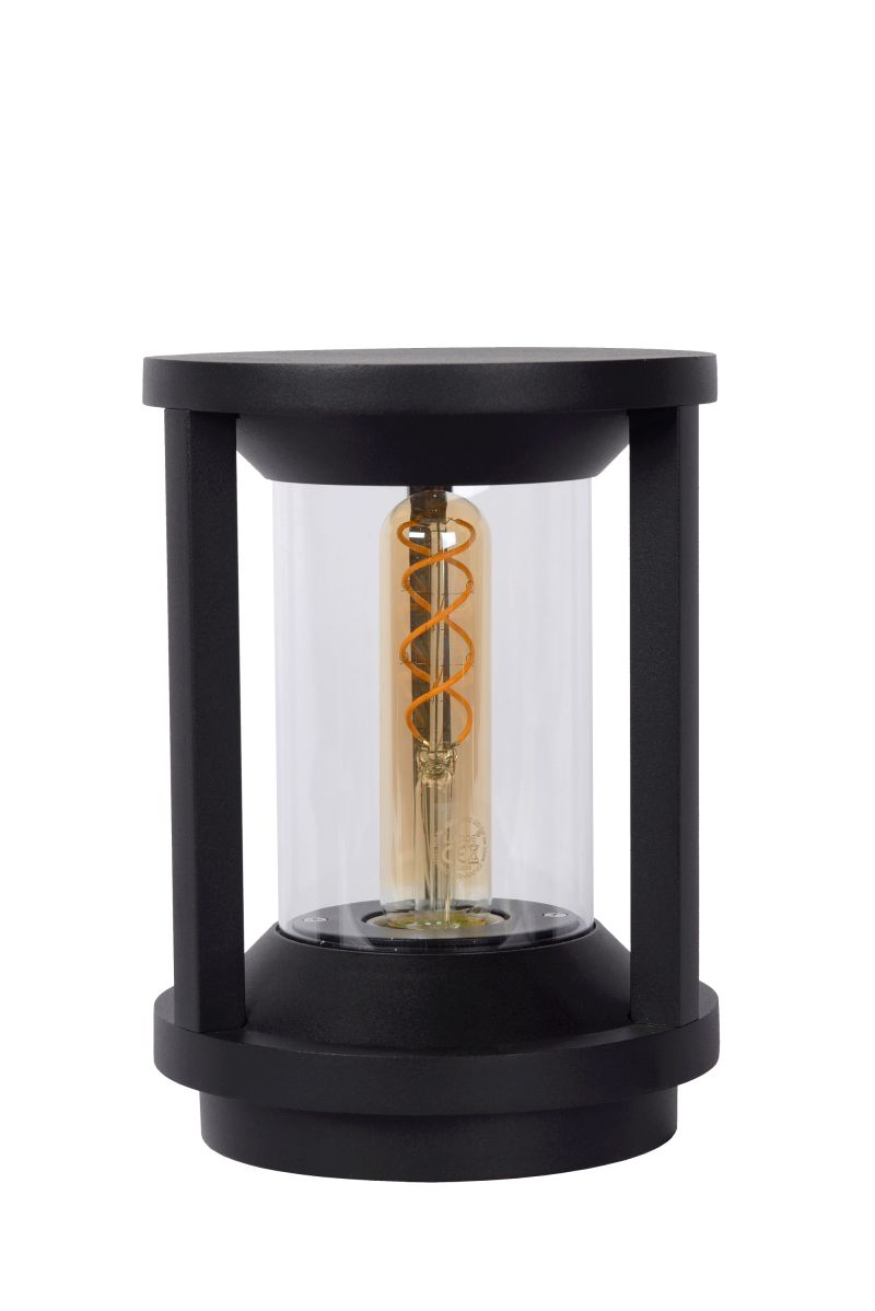 Lucide CADIX - Stĺpové svietidlo Vonkajšie - Ø 16 cm - 1xE27 - IP65 - Čierna